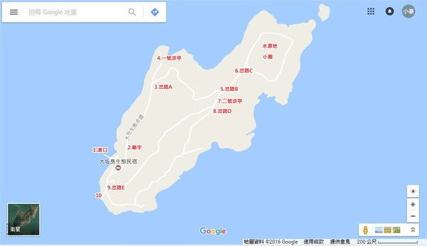 大坵島, 大坵島地圖