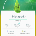 APP, Pokémon GO, 寶可夢資料, #011 鐵甲蛹/Metapod