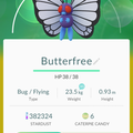 APP, Pokémon GO, 寶可夢資料, #012 巴大蝶/Butterfree