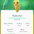APP, Pokémon GO, 寶可夢資料, #014 鐵殼蛹/Kakuna
