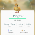 APP, Pokémon GO, 寶可夢資料, #016 波波/Pidgey
