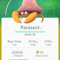 APP, Pokémon GO, 寶可夢資料, #047 派拉斯/Parasect