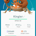 APP, Pokémon GO, 寶可夢資料, #099 巨鉗蟹/Kingler