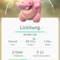 APP, Pokémon GO, 寶可夢資料, #108 大舌頭/Lickitung