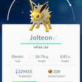 APP, Pokémon GO, 寶可夢資料, #135 雷伊布/Jolteon