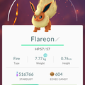 APP, Pokémon GO, 寶可夢資料, #136 火伊布/Flareon