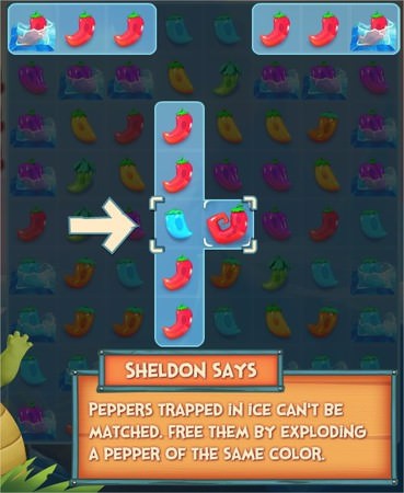 Pepper Panic Saga, trapped in ice