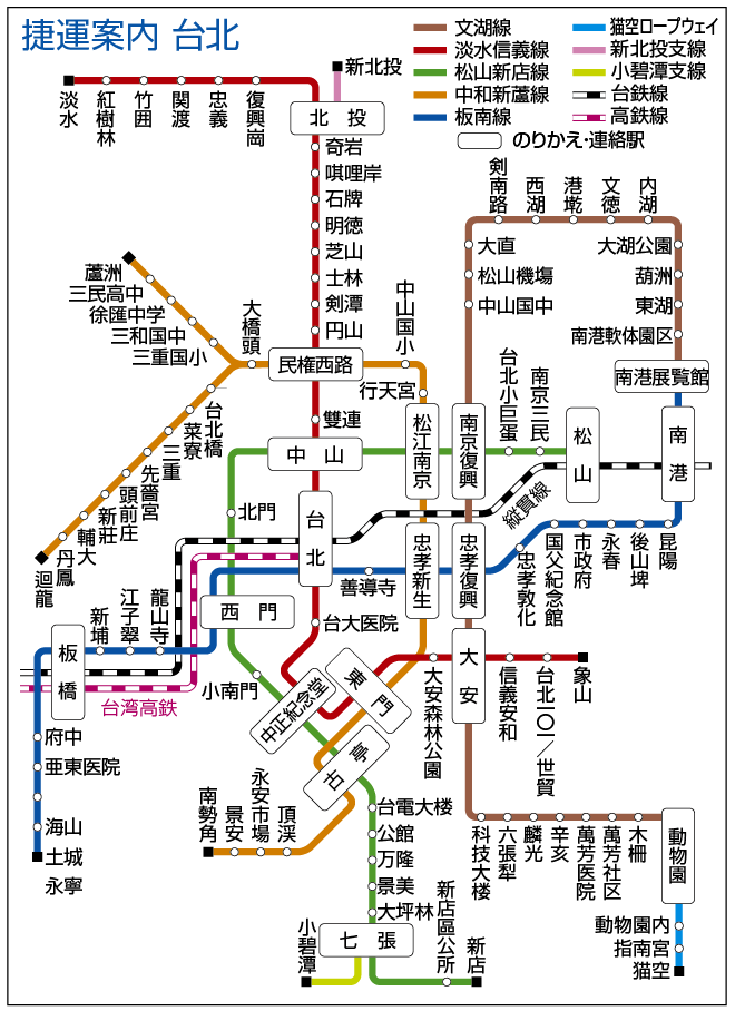 台北捷運, 行駛路網圖, 141115