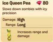 Plants vs. Zombies Adventures, Ice Queen Peas
