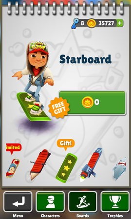 Subway Surfers, Boards