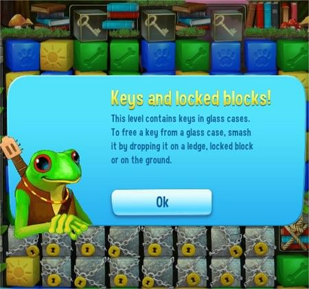 Pet Rescue Saga, key & locked blocks