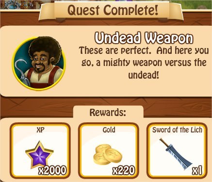 Undead Weapon, Legends: Rise of a Hero