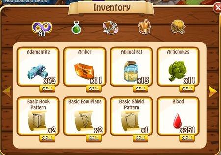 Inventory, Legends: Rise of a Hero