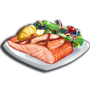 炙烤鮭魚，ChefVille（廚師小鎮）