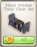 Metal Outdoor Table Chair Set, ChefVille