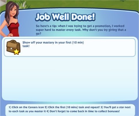 The Sims Social, Job Well Done!