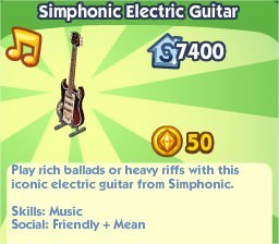 The Sims Social, Simphonic Electric Guitar