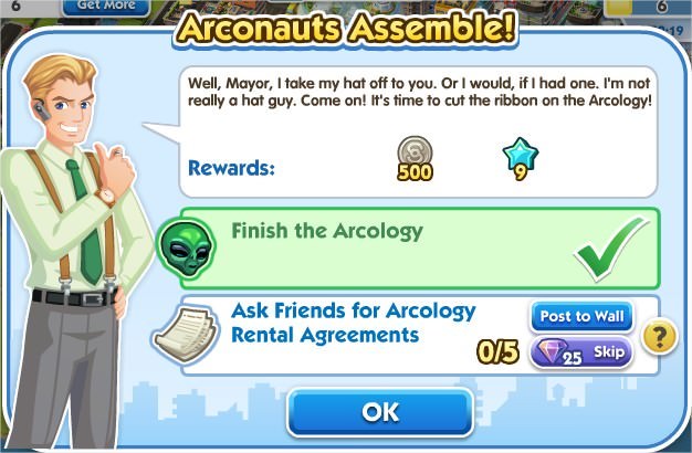 SimCity Social, Arconauts Assemble!