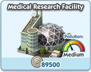 SimCity Social, Medical Research Facility