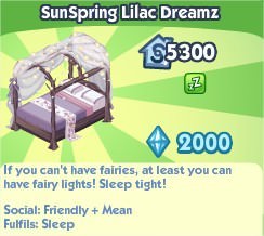 The Sims Social, SunSpring Lilac Dreamz