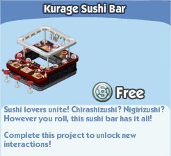The Sims Social, Kurage Sushi Bar