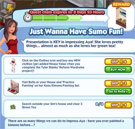 The Sims Social, Just Wanna Have Sumo Fun! 4