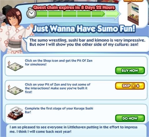 The Sims Social, Just Wanna Have Sumo Fun! 6