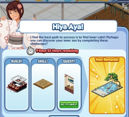 The Sims Social, Hiya Aya!