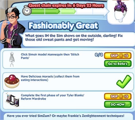 The Sims Social, Fashionably Great 3