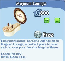 The Sims Social, Magnum Lounge