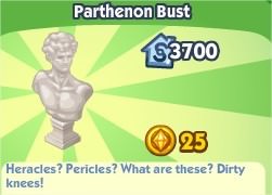The Sims Social, Parthenon Bust
