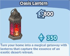 The Sims Social, Oasis Lantern