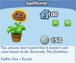 The Sims Social, Sunflower