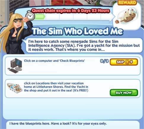 The Sims Social, The Sim Who Loved Me 1