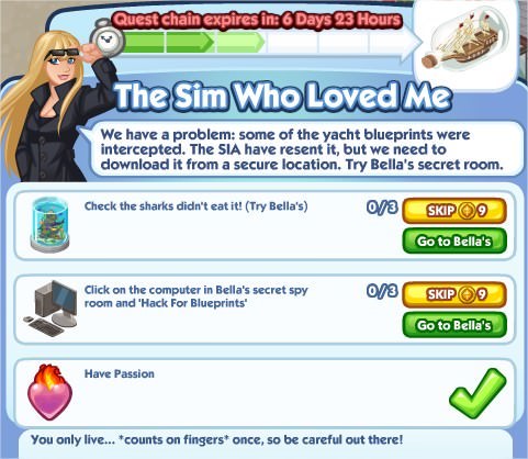 The Sims Social, The Sim Who Loved Me 3