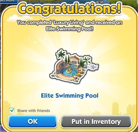 SimCity Social, Elite Swimming Pool