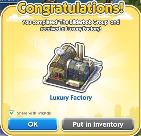 SimCity Social, Luxury Factory