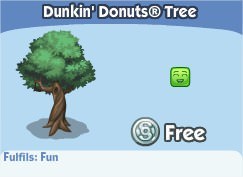 The Sims Social, Dunkin' Donuts® Tree
