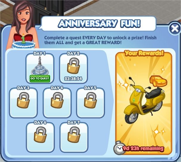 The Sims Social, Anniversary Fun!