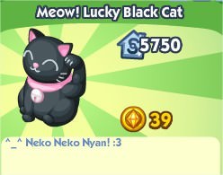 The Sims Social, Meow! Lucky Black Cat