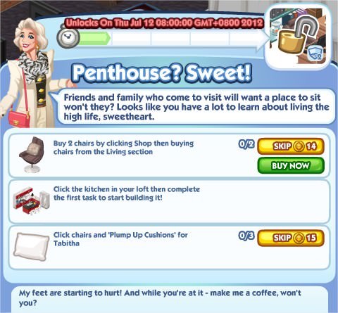 The Sims Social, Penthouse?Sweet! 1