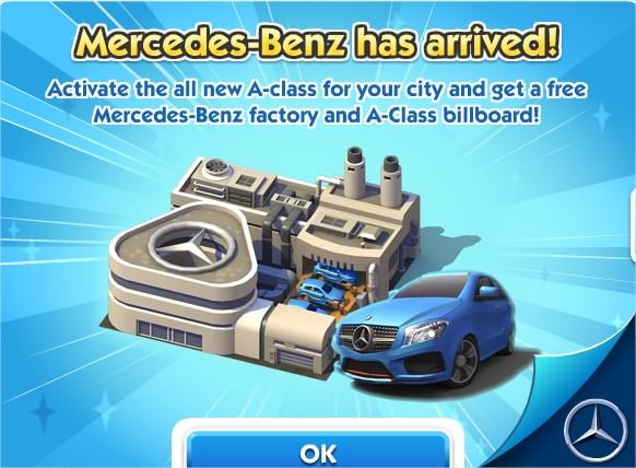 SimCity Social, Mercedes-Benz