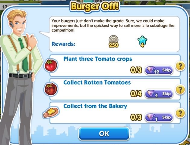 SimCity Social, Burger Off!