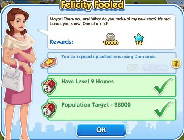 SimCity Social, Felicity Fooled