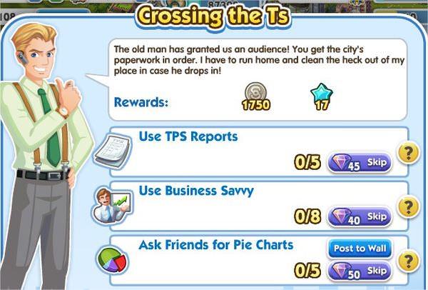 SimCity Social, Crossing the Ts