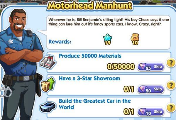 SimCity Social, Motorhead Manhunt