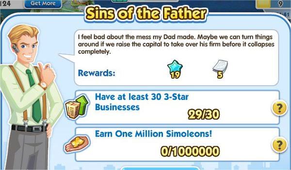 SimCity Social, Sins of the Father