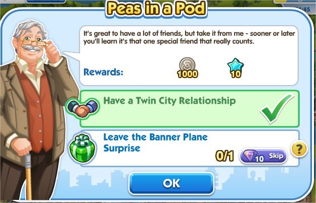 SimCity Social, Peas in a Pod