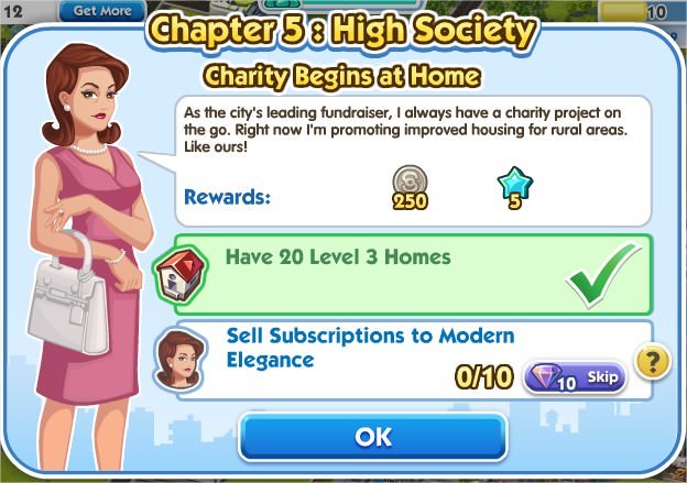 SimCity Social, Charity Begins at Home