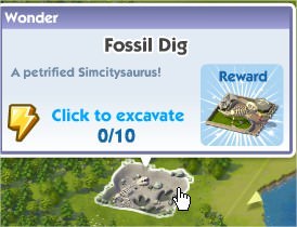 SimCity Social, Fossil Dig（化石採集場）